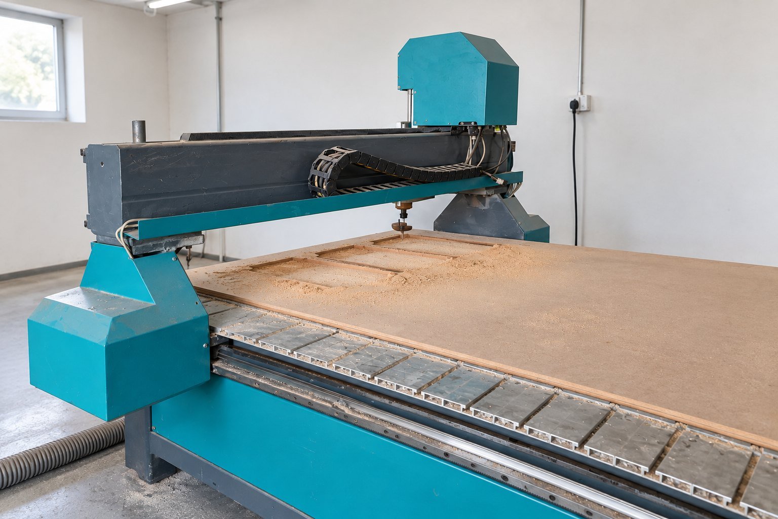 Pentacle CNC wood cutting machine routing an MDF sheet